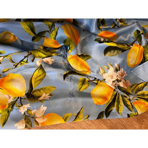 L'AGENCE Tyler Silk Printed Long Sleeve Blouse shirt size XL - Picture 10 of 10